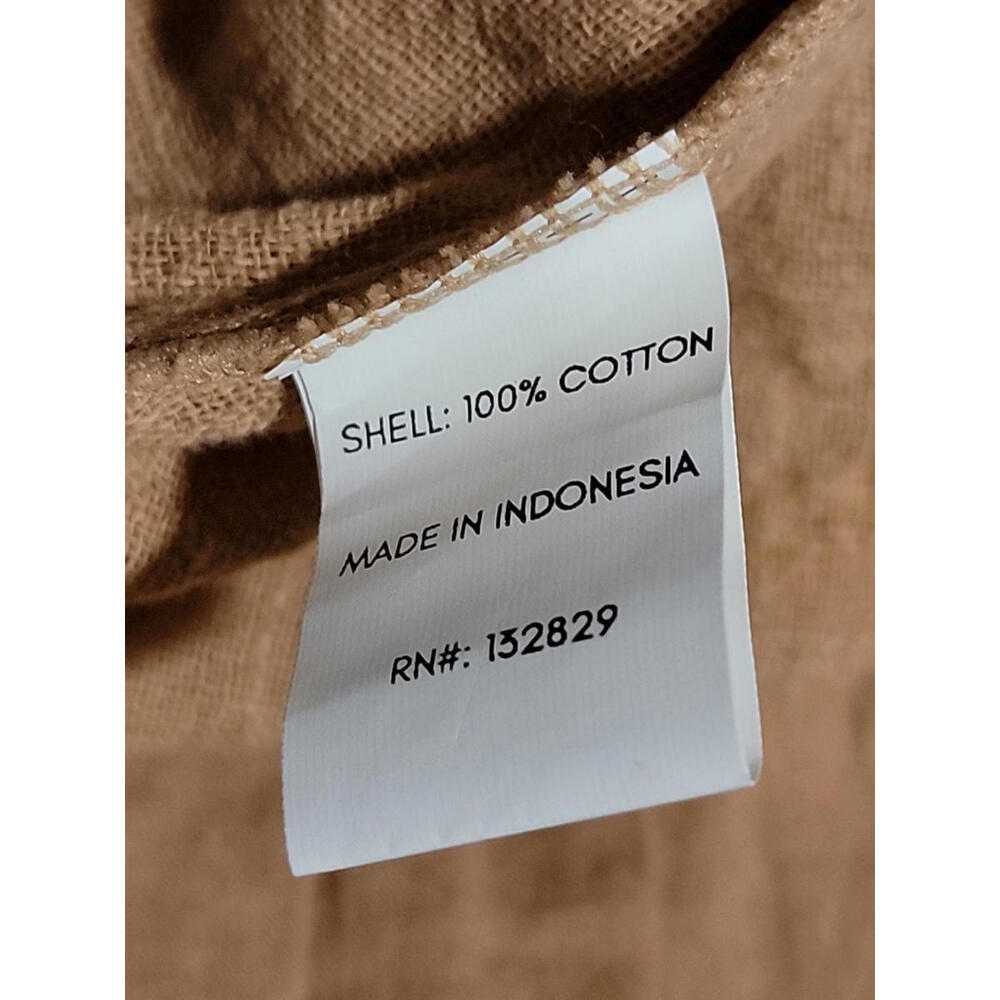 LOVEWAVE Small Town Girl Mini Dress in Taupe Size L Cutout Rufled Hems NEW #C - Picture 12 of 13